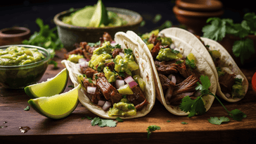 Beef Tacos with Homemade Guacamole