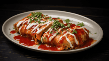 Chicken Enchiladas with Red Sauce