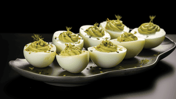 Creamy Avocado Deviled Eggs