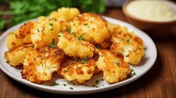 Crispy Parmesan Cauliflower Bites