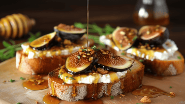Crostini with Goat Cheese, Honey, and Fig Jam