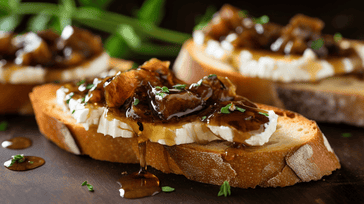 Crostini with Goat Cheese, Honey, and Fig Jam