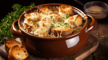 French Onion Soup with Gruyere Croutons