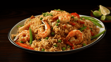 Fried Rice with Shrimp and Vegetables