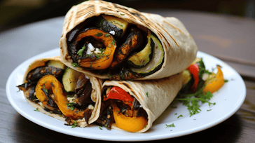 Grilled Vegetable and Hummus Wrap