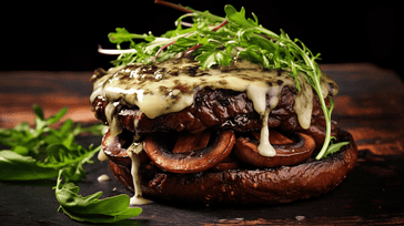 Portobello Mushroom Burger with Swiss Cheese