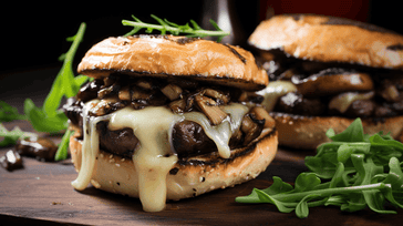 Portobello Mushroom Burger with Swiss Cheese