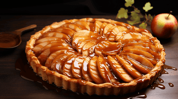 Rustic Apple Tart with Caramel Drizzle