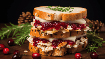 Turkey and Cranberry Sandwich with Brie