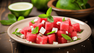 Watermelon Feta Salad with Mint